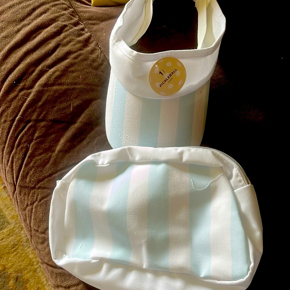 Pickleball visor and fanny pack